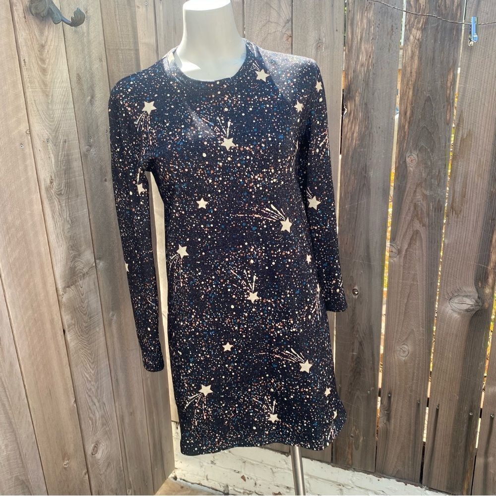 SEE BY CHLOE Black Star & Universe Tunic Dress Size small